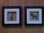 African Themed Shadow Boxes (pair)